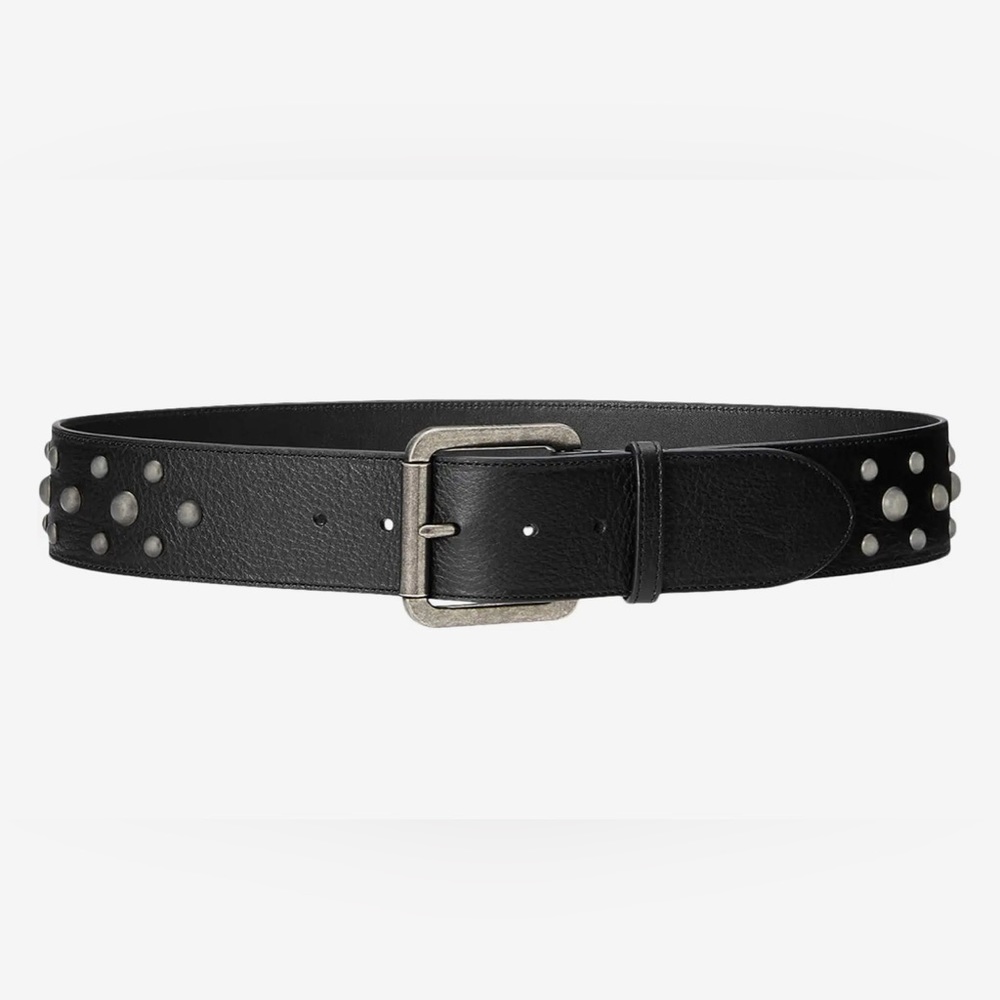 LAUREN Ralph Lauren  Studded Leather Wide Belt